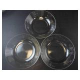 Princess House Heritage Crystal Bowls - Set of 10 Vintage Etched Leaf Pattern -8" Dia.