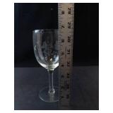 Princess House Heritage Crystal Wine Glasses - Set of 4 with Etched Floral Pattern