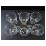 Princess House Heritage Crystal Etched Glass Mugs (Set of 6)