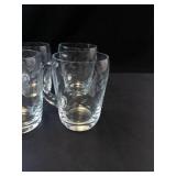 Princess House Heritage Crystal Etched Glass Mugs (Set of 6)