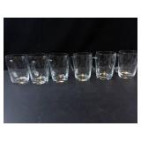 Princess House Heritage Crystal Etched Glass Mugs (Set of 6)
