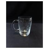 Princess House Heritage Crystal Etched Glass Mugs (Set of 6)