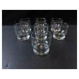 Princess House Heritage Crystal Glass Tumblers - Set of 7 Lowball Glasses