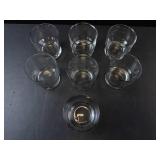 Princess House Heritage Crystal Glass Tumblers - Set of 7 Lowball Glasses