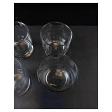 Princess House Heritage Crystal Glass Tumblers - Set of 7 Lowball Glasses