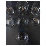 Princess House Heritage Crystal Glass Tumblers - Set of 7 Lowball Glasses