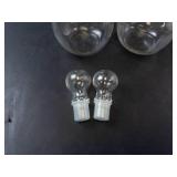 Set of Princess House Heritage Crystal Glass Cruets with Stoppers - Etched Floral Motif