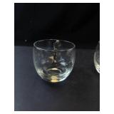 Princess House Etched Glass Condiment Bowls with Spoons (Lot of 2)