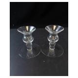 Princess House Heritage Crystal Candlestick Holders (Lot of 2)