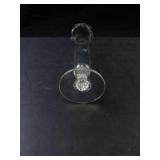 Princess House Glass Tall Fluted Vase with Ruffled Rim 8"
