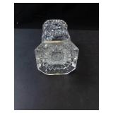 Princess House Crystal Glass Vase - Diamond-Cut Pattern with Center Medallion