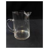 Princess House Glass Creamers Etched Leaf Pattern (Lot of 2)