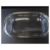Princess House Glass Casserole Dish with Floral Etching