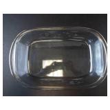 Princess House Glass Casserole Dish with Floral Etching