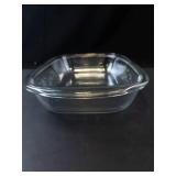 Princess House Glass Casserole Dish with Floral Etching