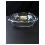 Princess House Glass Casserole Dish with Floral Etching