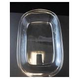 Princess House Glass Casserole Dish with Floral Etching