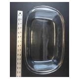 Princess House Glass Casserole Dish with Floral Etching