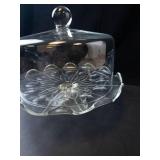 Princess House Heritage Crystal Pedestal Cake Stand with Etched Dome Cover