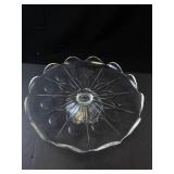 Princess House Heritage Crystal Pedestal Cake Stand with Etched Dome Cover