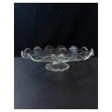 Princess House Heritage Crystal Pedestal Cake Stand with Etched Dome Cover