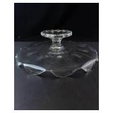 Princess House Heritage Crystal Pedestal Cake Stand with Etched Dome Cover