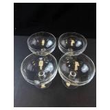 Princess House Heritage Crystal Footed Dessert Glasses (Lot of 4)