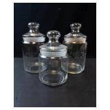 Princess House Heritage Collection Glass Canisters - 3-Pc Canister Set