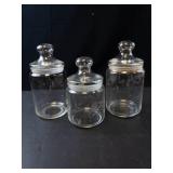 Princess House Heritage Collection Glass Canisters - 3-Pc Canister Set