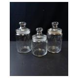 Princess House Heritage Collection Glass Canisters - 3-Pc Canister Set