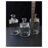 Princess House Heritage Collection Glass Canisters - 3-Pc Canister Set