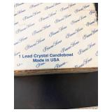 Princess House Highlights Lead Crystal 4-Light Candle Bowl - Made in USA