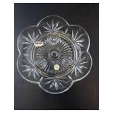 Princess House Highlights Lead Crystal 4-Light Candle Bowl - Made in USA