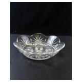 Princess House Highlights Lead Crystal 4-Light Candle Bowl - Made in USA