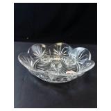 Princess House Highlights Lead Crystal 4-Light Candle Bowl - Made in USA