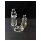 Princess House 3 Piece Lead Crystal Nativity Set - Made in Germany