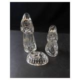 Princess House 3 Piece Lead Crystal Nativity Set - Made in Germany