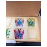 Princess House Fantasia Crystal Butterfly Ornaments (6-Piece Set)