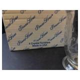 Princess House Heritage Footed Cafe Mugs - Etched Leaf Design (Set of 3)