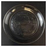 Vintage Princess House Heritage Clear Crystal Butter Dish with Cloche
