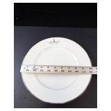 Princess House Princess Heritage Platinum Trim Plates with Monogram A (Lot of 2)