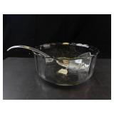 Anchor Hocking Ashton Vintage Clear Glass Salad Bowl Set with Scalloped Edge