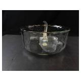 Anchor Hocking Ashton Vintage Clear Glass Salad Bowl Set with Scalloped Edge