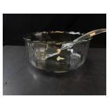 Anchor Hocking Ashton Vintage Clear Glass Salad Bowl Set with Scalloped Edge