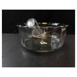 Anchor Hocking Ashton Vintage Clear Glass Salad Bowl Set with Scalloped Edge