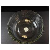 Anchor Hocking Ashton Vintage Clear Glass Salad Bowl Set with Scalloped Edge
