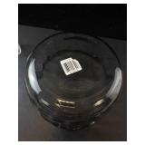 Anchor Hocking Ashton Vintage Clear Glass Salad Bowl Set with Scalloped Edge