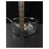 Anchor Hocking Ashton Vintage Clear Glass Salad Bowl Set with Scalloped Edge