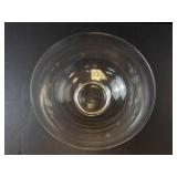 Princess House Heritage Crystal Glass Etched Floral Bowl - Clear Glass Serving Bowl