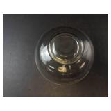 Princess House Heritage Crystal Glass Etched Floral Bowl - Clear Glass Serving Bowl
